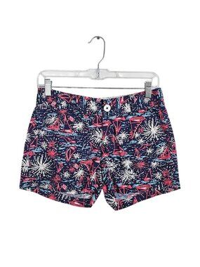 LILLY PULITZER The Callahan Shorts SPARKS FLY BLUE WHITE PINK size 00 Cotton